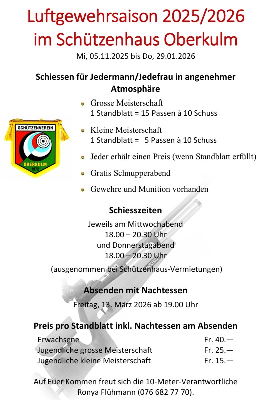 LG Schiessen 2025 2026